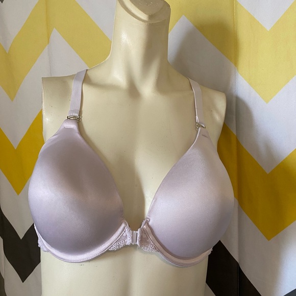 White Maidenform 38C lace racerback front closure - Picture 1 of 13